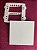 PLACA CEGA COM SUPORTE  4X4 - RECTA BRANCO SATIN FOSCO - Imagem 2