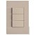CJ INTERRUPTOR TRIPLO SIMPLES 4X2 - RECTA AREIA SATIN FOSCO - Imagem 1