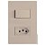 CJ INTERRUPTOR SIMPLES + TOMADA 10A 4X2 - RECTA AREIA SATIN FOSCO - Imagem 1