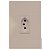 CJ TOMADA 20A VERTICAL 4X2 - RECTA AREIA SATIN FOSCO - Imagem 1