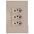 CJ TOMADA TRIPLA 10A 4X2 - RECTA AREIA SATIN FOSCO - Imagem 1