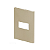 PLACA P/ 1 MODULO HORIZONTAL COM SUPORTE 4X2 - RECTA AREIA SATIN FOSCO - Imagem 1