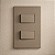 CJ INTERRUPTOR DUPLO SIMPLES 4X2 - RECTA FENDI SATIN FOSCO - Imagem 1