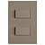 CJ INTERRUPTOR DUPLO SIMPLES 4X2 - RECTA FENDI SATIN FOSCO - Imagem 1