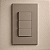 CJ INTERRUPTOR TRIPLO PARALELO 4X2 - RECTA FENDI SATIN FOSCO - Imagem 1