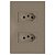 CJ TOMADA DUPLA 10A 4X2 - RECTA FENDI SATIN FOSCO - Imagem 1