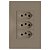 CJ TOMADA TRIPLA 10A 4X2 - RECTA FENDI SATIN FOSCO - Imagem 1
