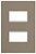 PLACA P/ 2 MOD. SEPARADOS COM SUPORTE 4X2  RECTA FENDI FOSCO - Imagem 1