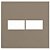 PLACA P/ 2 MOD. COM SUPORTE 4X4 -  RECTA FENDI SATIN FOSCO - Imagem 1