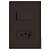 CJ INTERRUPTOR SIMPLES + TOMADA 20A 4X2  RECTA CHOCOLATE SATIN FOSCO - Imagem 1
