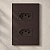 CJ TOMADA DUPLA 10A 4X2 - RECTA CHOCOLATE SATIN FOSCO - Imagem 1