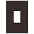 PLACA P/1 MODULO VERTICAL COM SUPORTE 4X2 - RECTA CHOCOLATE SATIN - Imagem 1