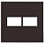 PLACA P/ 2 MOD. COM SUPORTE 4X4 - RECTA CHOCOLATE SATIN - Imagem 1