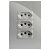 CJ TOMADA TRIPLA 10A 4X2 - RECTA PRATA GLOSS - Imagem 1