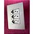 CJ TOMADA TRIPLA 10A 4X2 - RECTA PRATA GLOSS - Imagem 2