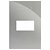 PLACA P/ 1 MODULO HOR. COM SUPORTE 4X2 -RECTA PRATA GLOSS - Imagem 1