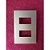 PLACA P/ 2 MOD. SEPARADOS COM SUPORTE 4X2 RECTA PRATA GLOSS - Imagem 2