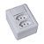 CJ SIMPLES + TOMADA DUPLA 10A SOBREPOR - BLUX OVERLAP BRANCO - Imagem 1