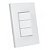 CJ INTERRUPTOR TRIPLO SIMPLES 4X2 - ENERBRAS DUBAI BRANCO - Imagem 1