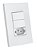 CJ INTERRUPTOR DUPLO SIMPLES + TOMADA 10A 4X2 - ENERBRAS DUBAI BRANCO - Imagem 1
