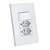 CJ INT. SIMPLES + DUPLA TOMADA 10A 4X2-ENERBRAS DUBAI BRANCO - Imagem 1
