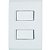 CJ INTERRUPTOR DUPLO SIMPLES BRANCO 4X2 - TRAMONTINA LIZ - Imagem 1