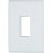 PLACA P/ 1 MÓDULO VERTICAL  BRANCO 4X2 - TRAMONTINA LIZ - Imagem 1