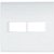 PLACA P/ 2 MODULOS  HORIZONTAL  BRANCO 4X4 - TRAMONTINA LIZ - Imagem 1