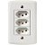 CJ TOMADA TRIPLA 10A BRANCO 4X2 - TRAMONTINA LUX2 - Imagem 1