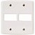 PLACA P/ 2 MODULOS BRANCO HORIZONTAL 4X4 - TRAMONTINA LUX2 - Imagem 1
