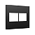 PLACA P/ 4 MOD. JUNTOS COM SUPORTE 4X4 - RECTA GRAFITE SATIN FOSCO - Imagem 1