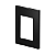 PLACA P/ 3 MODULOS HORIZONTAL COM SUPORTE 4X2 RECTA BLACK SATIN - Imagem 1