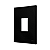 PLACA P/ 1 MODULO VERTICAL COM SUPORTE 4X2 - RECTA BLACK SATIN FOSCO - Imagem 1