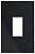 PLACA P/ 1 MODULO VERTICAL COM SUPORTE 4X2 -  RECTA BLACK SATIN - Imagem 1