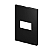PLACA P/1 MODULO HORIZONTAL COM SUPORTE 4X2 - RECTA BLACK SATIN FOSCO - Imagem 1