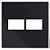 PLACA P/  2 MODULOS COM SUPORTE 4X4 - RECTA BLACK SATIN FOSCO - Imagem 1