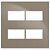PLACA P/ 4 MODULOS COM SUPORTE 4X4 - RECTA FENDI GLOSS - Imagem 1