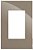 PLACA P/ 3 MODULOS COM SUPORTE 4X2 - RECTA FENDI GLOSS - Imagem 1