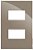 PLACA P/ 2 MOD. SEPARADOS COM SUPORTE 4X2 RECTA FENDI GLOSS - Imagem 1