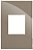 PLACA P/ 2 MODULOS JUNTOS COM SUPORTE 4X2 RECTA FENDI GLOSS - Imagem 1