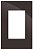 PLACA P/ 3 MODULOS COM SUPORTE 4X2 - RECTA CHOCOLATE GLOSS - Imagem 1