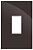 PLACA P/1 MODULO VERTICAL COM SUPORTE 4X2 RECTA CHOCOLATE GLOSS - Imagem 1