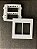 PLACA P/ 6 MODULOS COM SUPORTE 4X4-  RECTA BRANCO GLOSS - Imagem 2