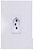 CJ TOMADA 10A VERTICAL 4X2 - RECTA BRANCO GLOSS - Imagem 1