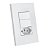 CJ INTERRUPTOR DUPLO SIMPLES + TOMADA 10A 4X2 - ENERBRAS DUBAI BRANCO - Imagem 1