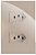 CJ TOMADA DUPLA 10A +  20A 4X2 - RECTA AREIA GLOSS - Imagem 1