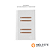 CJ INTERRUPTOR QUADRUPLO SIMPLES COM SUPORTE (ESPECIAL) 4X2 - NOVARA BRANCO C/ OURO ROSE - Imagem 1