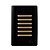 CJ INTERRUPTOR SEXTUPLO SIMPLES (ESPECIAL) 4X2 - NOVARA PRETO BRILHANTE GOLD - Imagem 1