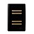 CJ INTERRUPTOR QUADRUPLO SIMPLES (ESPECIAL) 4X2 - NOVARA PRETO BRILHANTE GOLD - Imagem 1