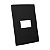 PLACA P/ 1 MODULO HORI. COM SUP. 4X2- ENERBRAS DUBAI PRETO - Imagem 1